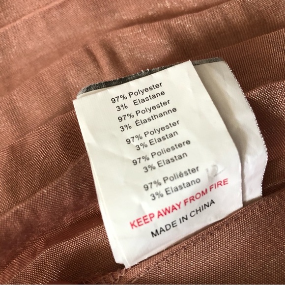 Glamorous Metalic Pleated Mini Skirt in Light Pink Size XS - Picture 8 of 9